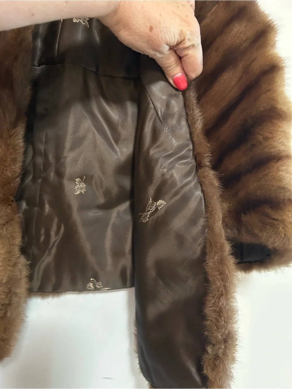 Luxury Mid Century 1950s Brown Mink Fur Shawl Wrap Stole